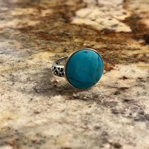 Sundance turquoise and sterling silver ring.